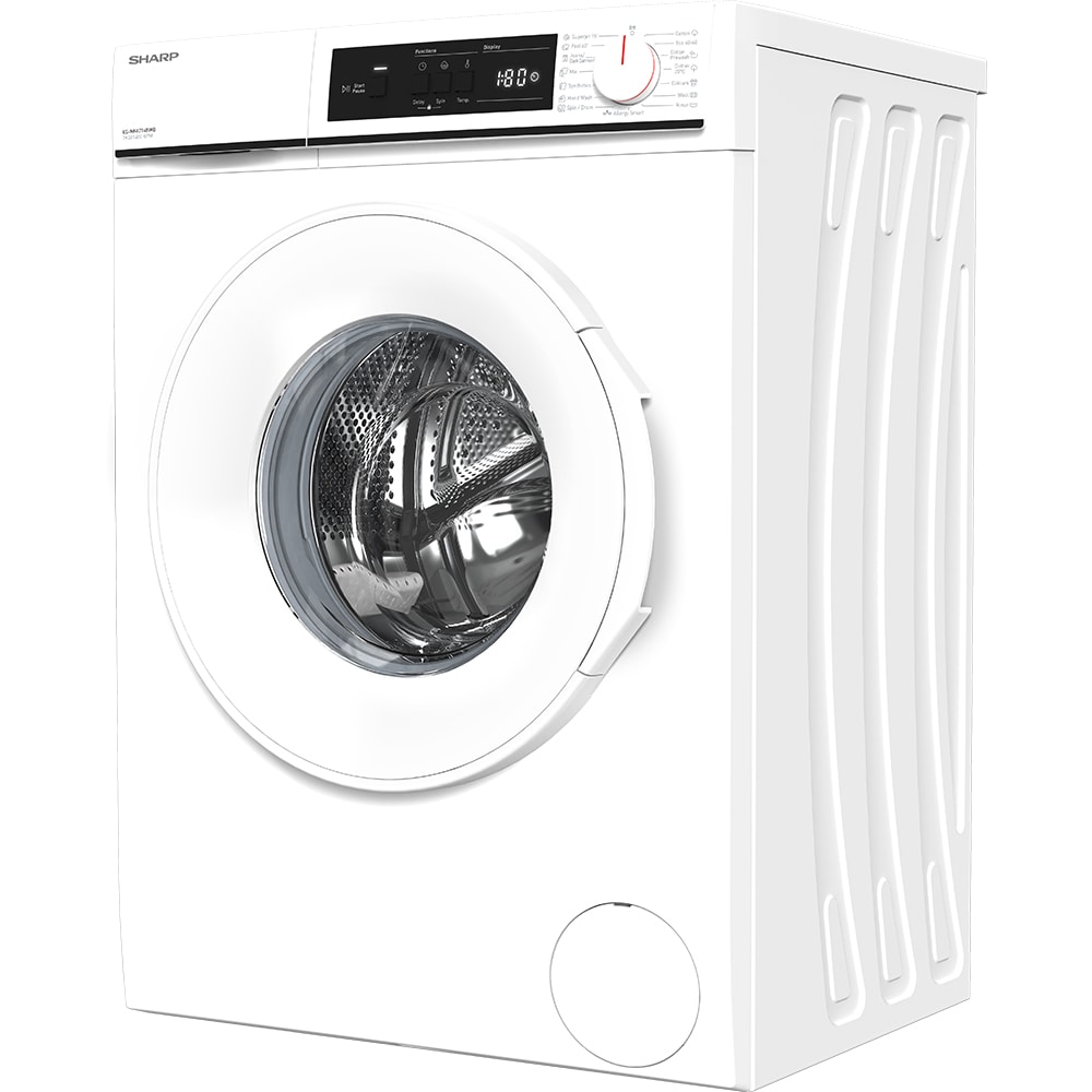Masina de spalat rufe frontala SHARP ES-NFA714BWB-EE, AllergySmart, 7 kg, 1400rpm, Clasa B, alb