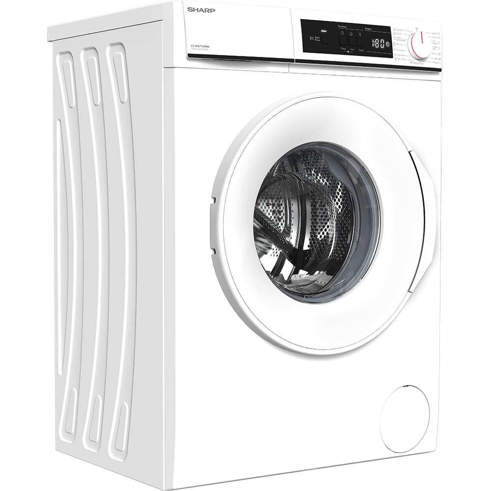 Masina de spalat rufe frontala SHARP ES-NFA714BWB-EE, AllergySmart, 7 kg, 1400rpm, Clasa B, alb
