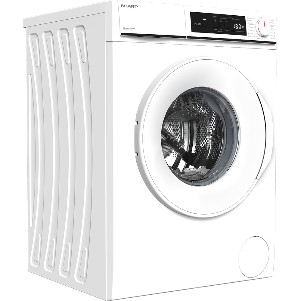 Masina de spalat rufe frontala SHARP ES-NFA914BWNA-EE, AllergySmart, 9 kg, 1400rpm, Clasa A, alb