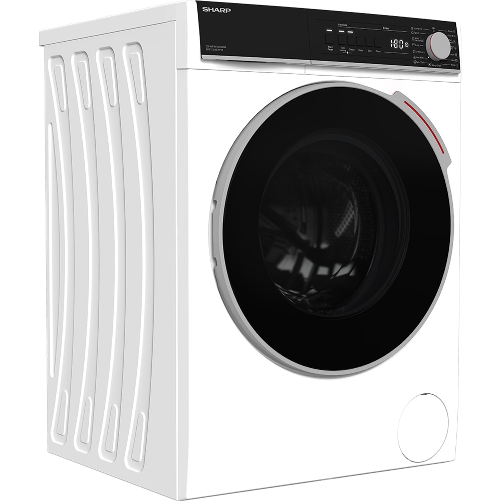Masina de spalat rufe frontala SHARP ES-NFB814CWDA-EE, Steam+, 8 kg, 1400rpm, Clasa A, alb