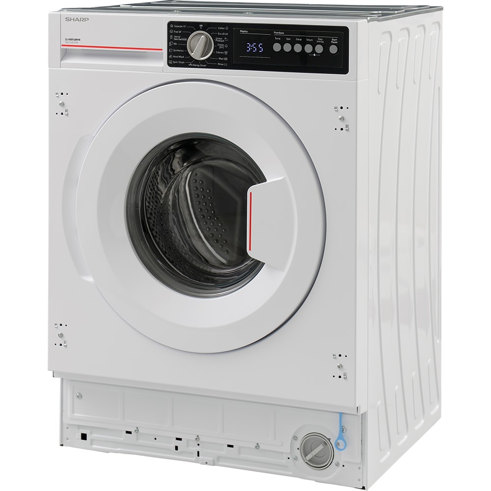 Masina de spalat rufe incorporabila SHARP ES-NIB814BWNA-EE, Steam+, AllergySmart, 8 kg, 1400rpm, Clasa A, alb