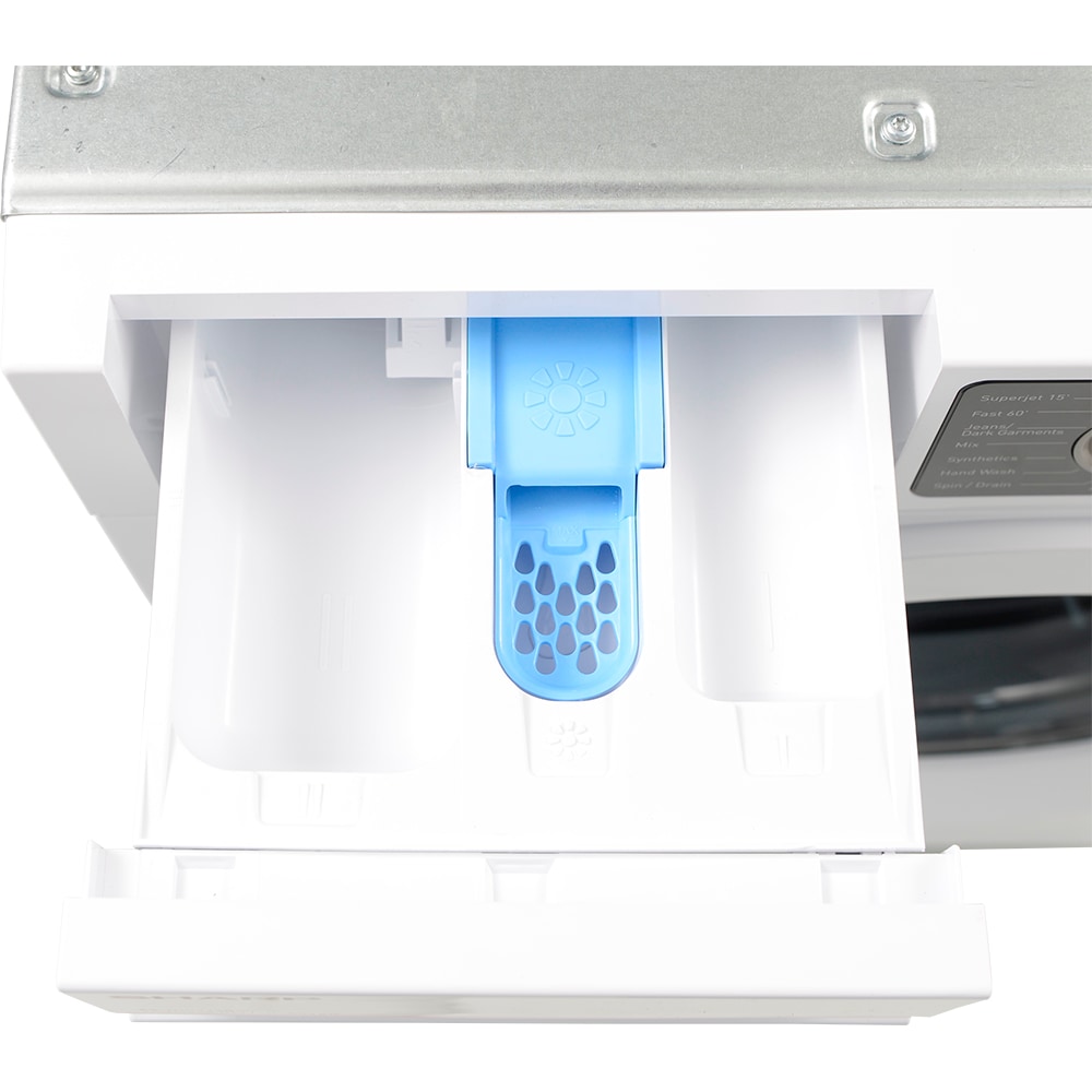 Masina de spalat rufe incorporabila SHARP ES-NIB814BWNA-EE, Steam+, AllergySmart, 8 kg, 1400rpm, Clasa A, alb