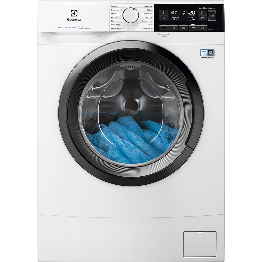 Masina de spalat rufe frontala slim ELECTROLUX PerfectCare600 EW6SM307S, 7 kg, 1000rpm, Clasa B, alb