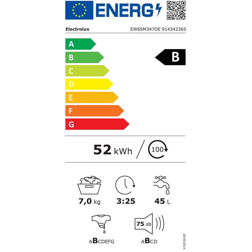 Masina de spalat rufe frontala slim ELECTROLUX PerfectCare600 EW6SM347DE, 7 kg, 1400rpm, Clasa B, alb