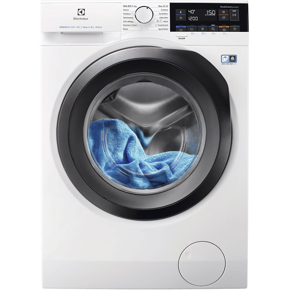 Masina de spalat rufe frontala cu uscator ELECTROLUX EW7WP361S, 10/6 kg, 1600rpm, Clasa A/D, alb