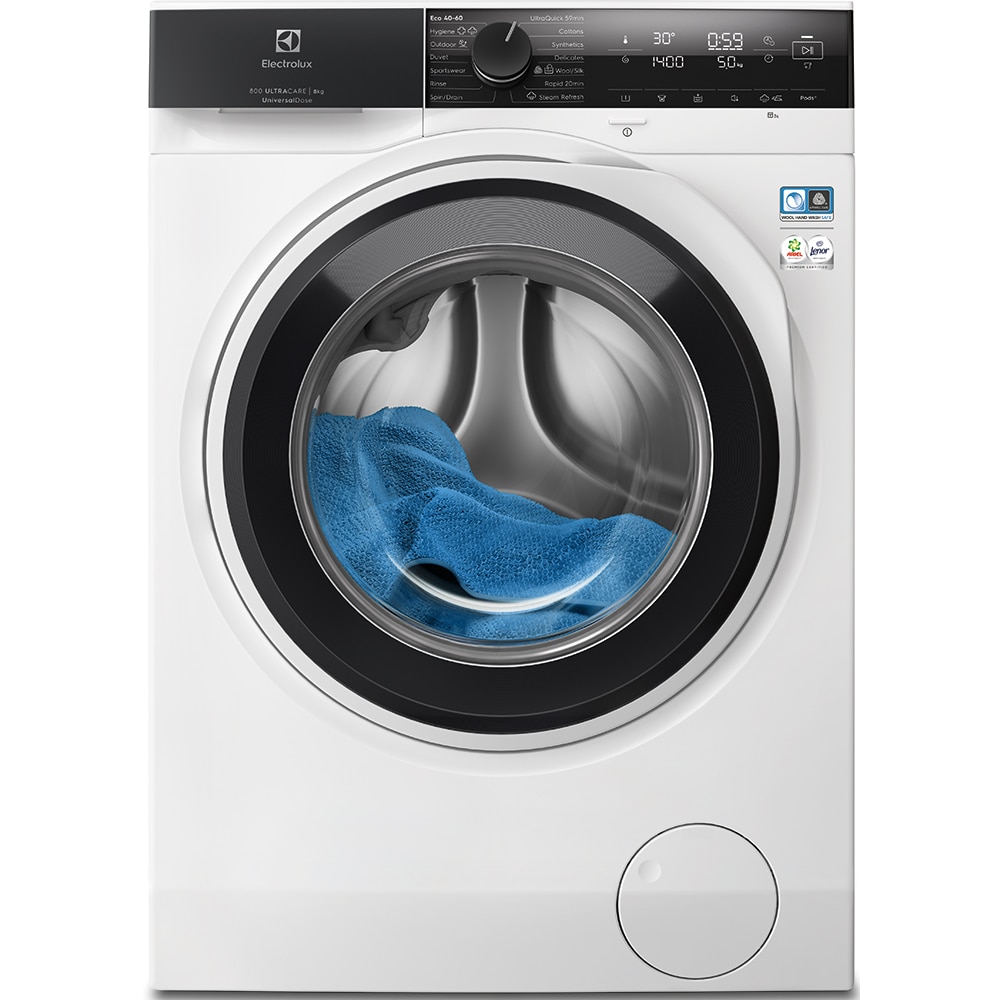 Masina de spalat rufe frontala ELECTROLUX UltraCare800 EW8F4484EU, 8 kg, 1400rpm, Clasa A, alb