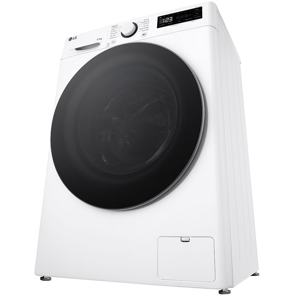 Masina de spalat rufe frontala slim cu uscator LG F2DR508S1W, Steam, AI DD, 8/5 kg, 1200rpm, Clasa A/E, alb
