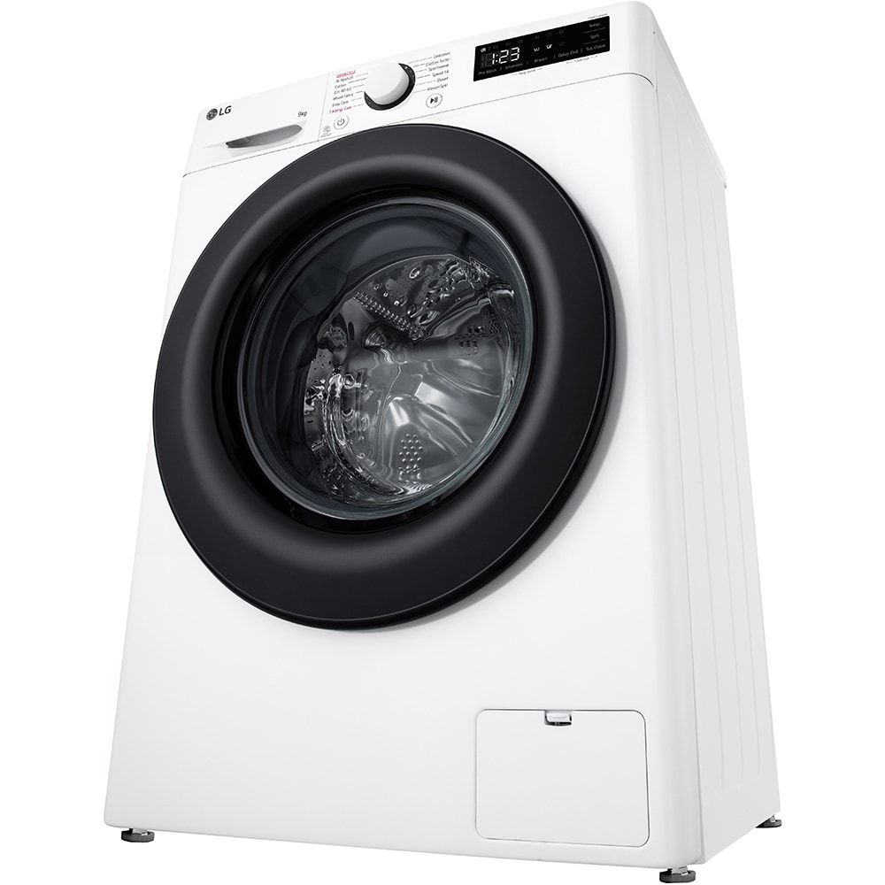 Masina de spalat rufe frontala slim LG F2WR509SBW, AI Direct Drive, 9 kg, 1200rpm, Clasa A, alb