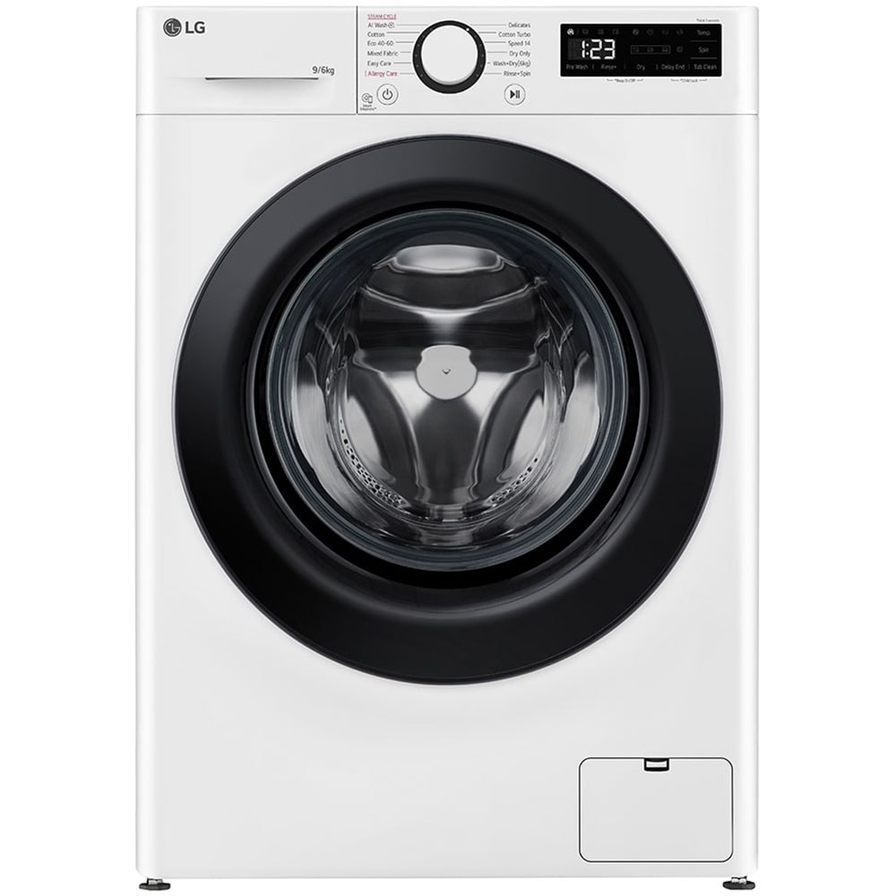 Masina de spalat rufe frontala cu uscator LG F4DR509SBW, Steam, AI DD, 9/6 kg, 1400rpm, Clasa A/D, alb