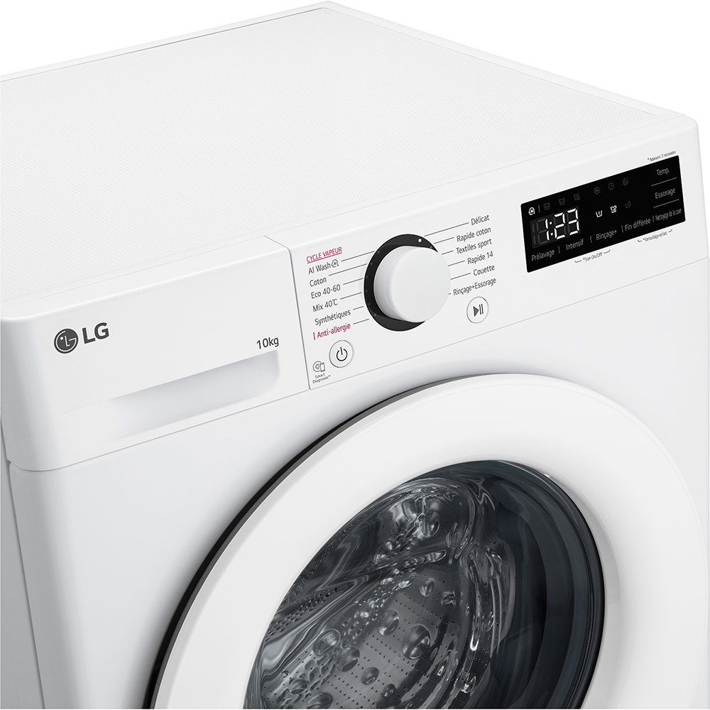 Masina de spalat rufe frontala LG F4WR510SWW, AI Direct Drive, 10 kg, 1400rpm, Clasa A, alb