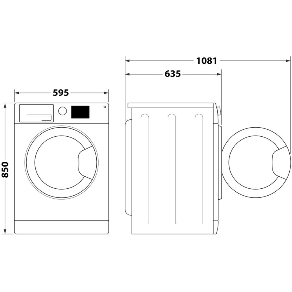 Masina de spalat rufe frontala WHIRLPOOL FFB 10489 BV EE, Steam, 6th Sense, 10 kg, 1400rpm, Clasa A, alb