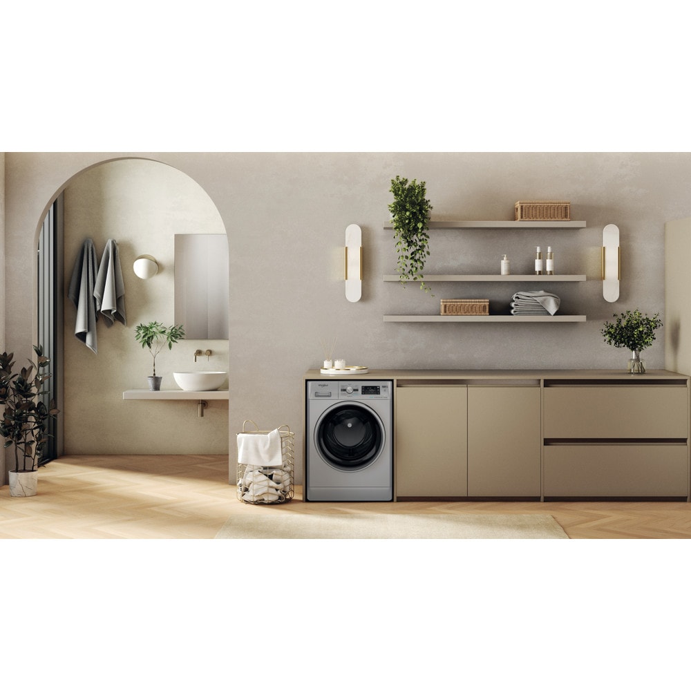 Masina de spalat rufe frontala cu uscator WHIRLPOOL FFWDB 964489 SBSV EE, 6th Sense, 9/6 kg, 1400rpm, Clasa A/C, argintiu