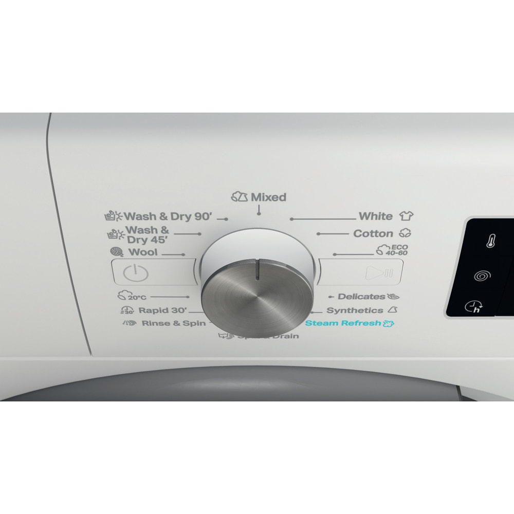 Masina de spalat rufe frontala cu uscator WHIRLPOOL FFWDB 964489 SV EE, 6th Sense, 9/6 kg, 1400rpm, Clasa A/C, alb