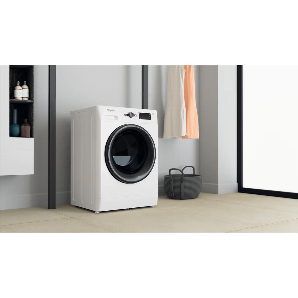 Masina de spalat rufe frontala cu uscator WHIRLPOOL FWDG 971682 WBV EE N, 6th Sense, 9/7 kg, 1600rpm, Clasa D/E, alb