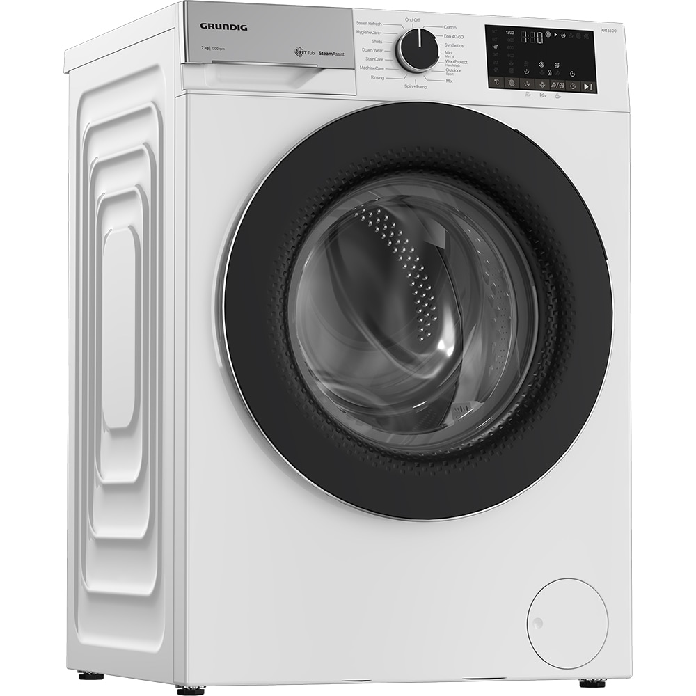 Masina de spalat rufe frontala GRUNDIG GW5 P4724 W, 7 kg, 1200rpm, Clasa A, alb
