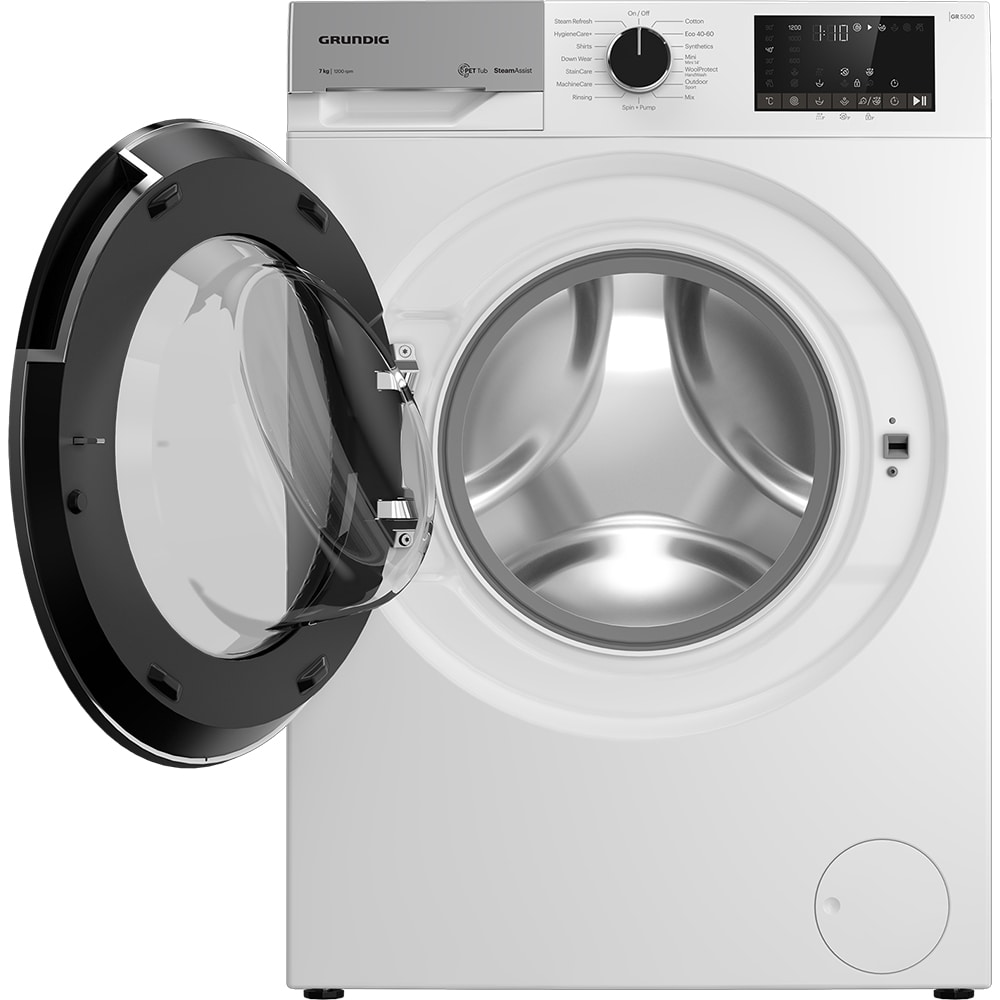 Masina de spalat rufe frontala GRUNDIG GW5 P4724 W, 7 kg, 1200rpm, Clasa A, alb
