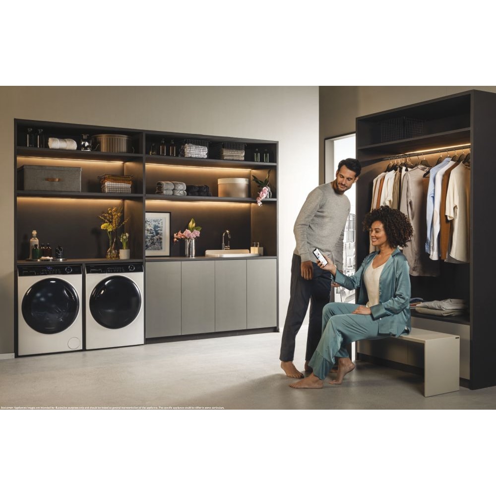 Masina de spalat rufe frontala HAIER HW100-B14959U1-S, Steam, 10kg, 1400rpm, Clasa A, alb