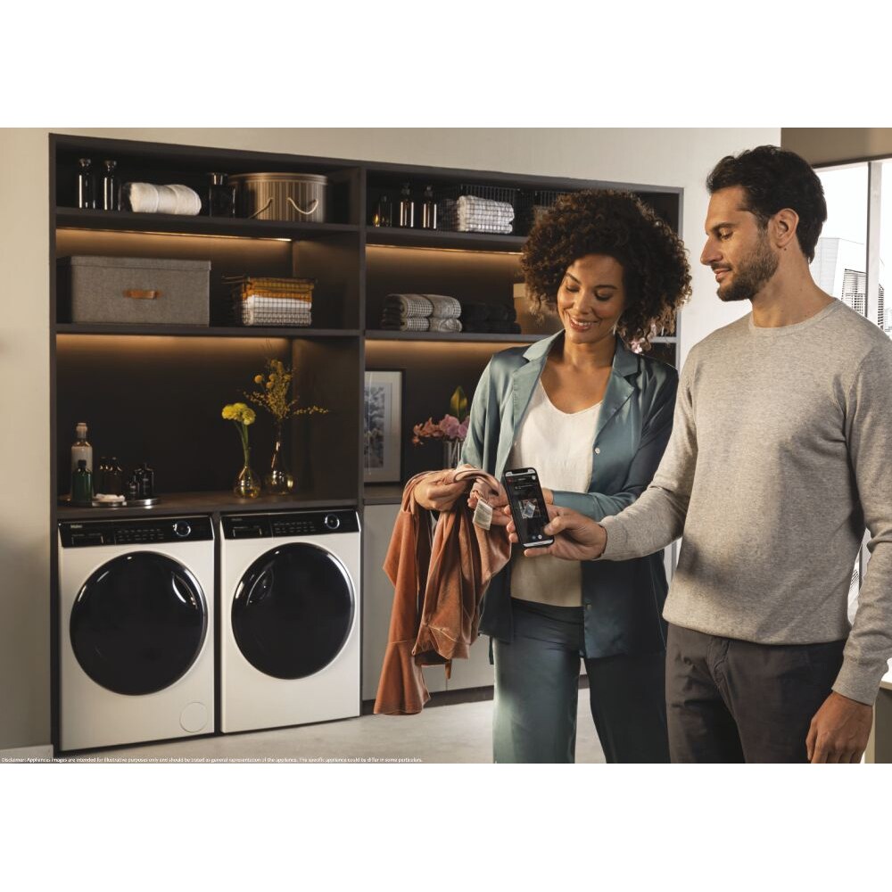 Masina de spalat rufe frontala HAIER HW100-B14959U1-S, Steam, 10kg, 1400rpm, Clasa A, alb