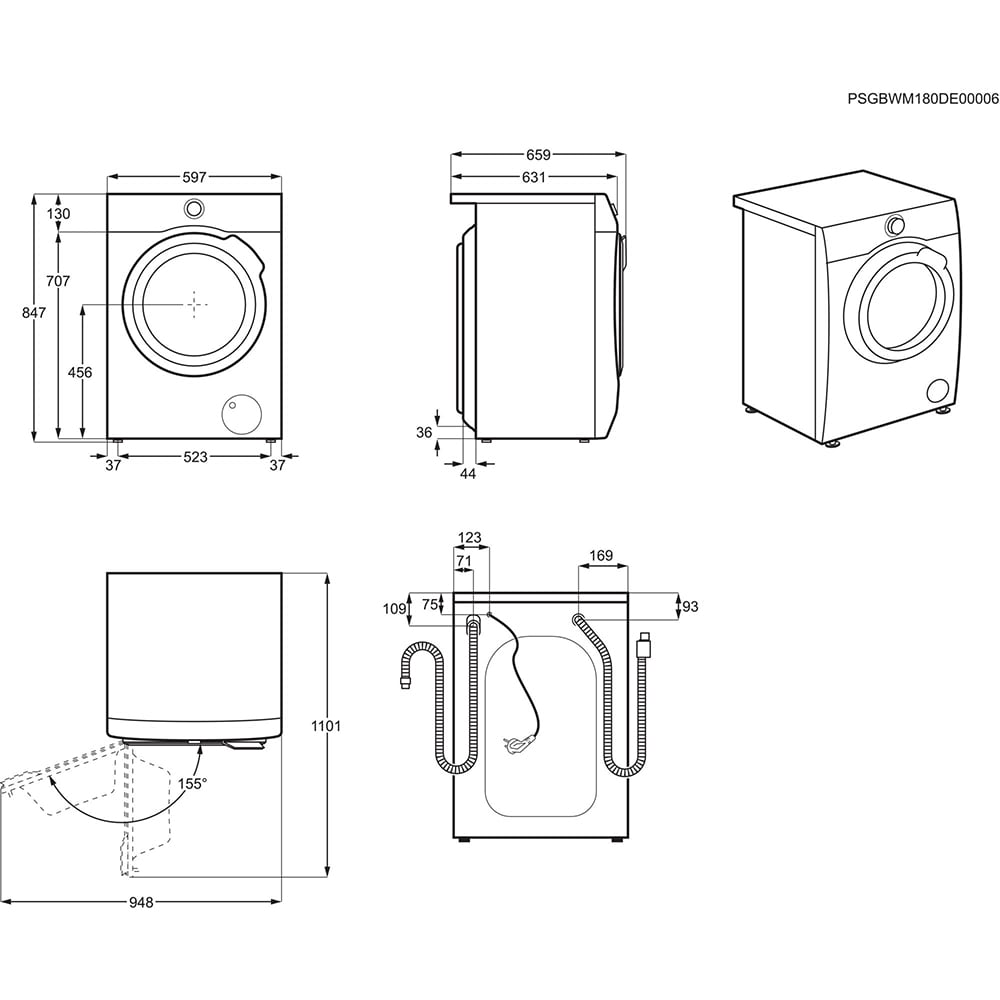 Masina de spalat rufe frontala cu uscator AEG LWR85865O, 8/5 kg, 1600rpm, Clasa A/D, alb