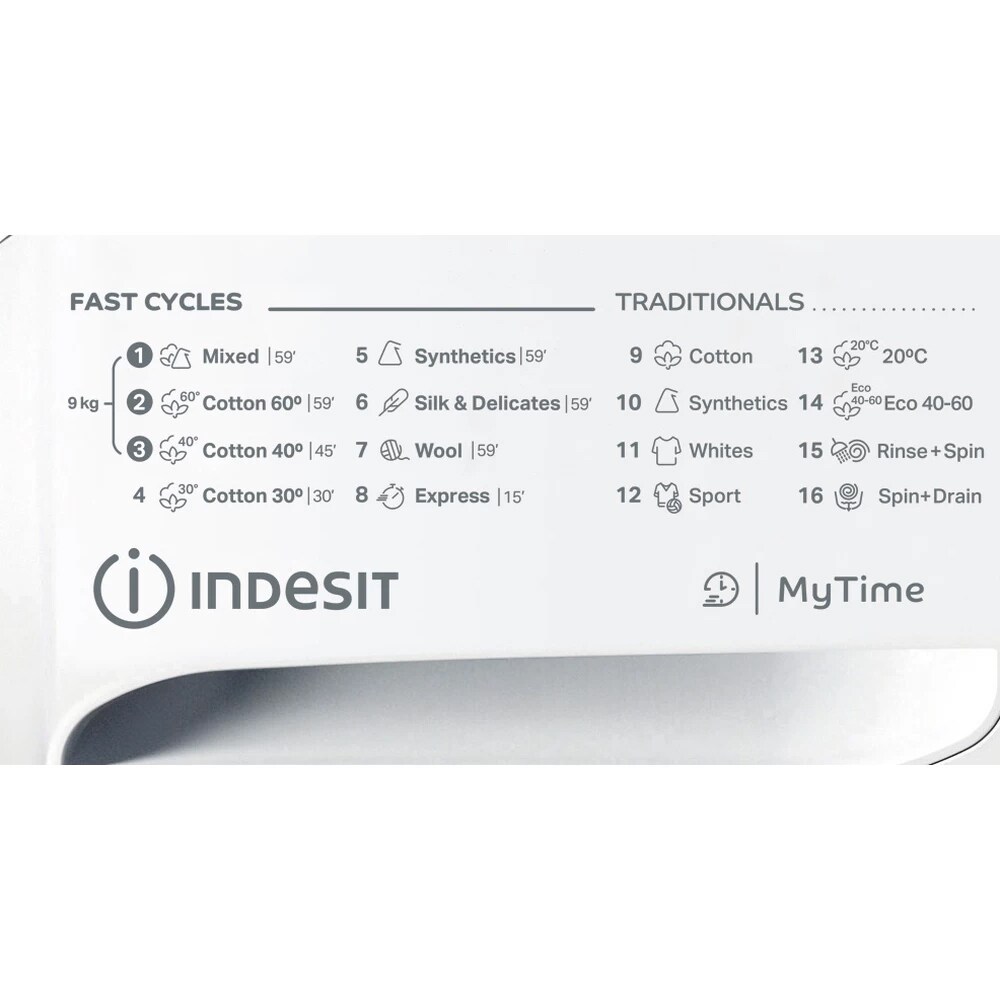 Masina de spalat rufe frontala INDESIT MTWE 91484 WK EE, 9 kg, 1400 rpm, Clasa C, alb