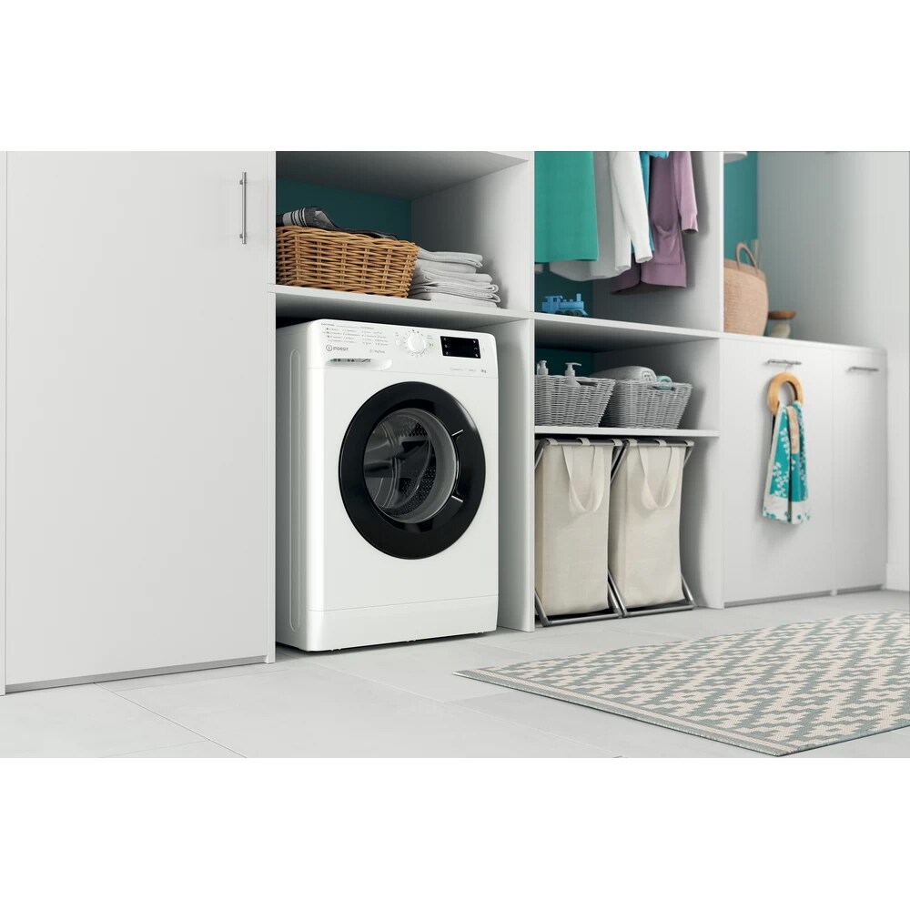 Masina de spalat rufe frontala INDESIT MTWE 91484 WK EE, 9 kg, 1400 rpm, Clasa C, alb