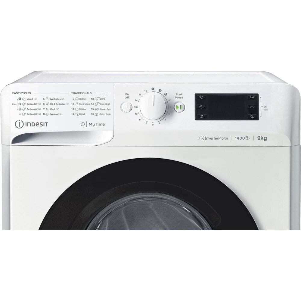 Masina de spalat rufe frontala INDESIT MTWE 91484 WK EE, 9 kg, 1400 rpm, Clasa C, alb
