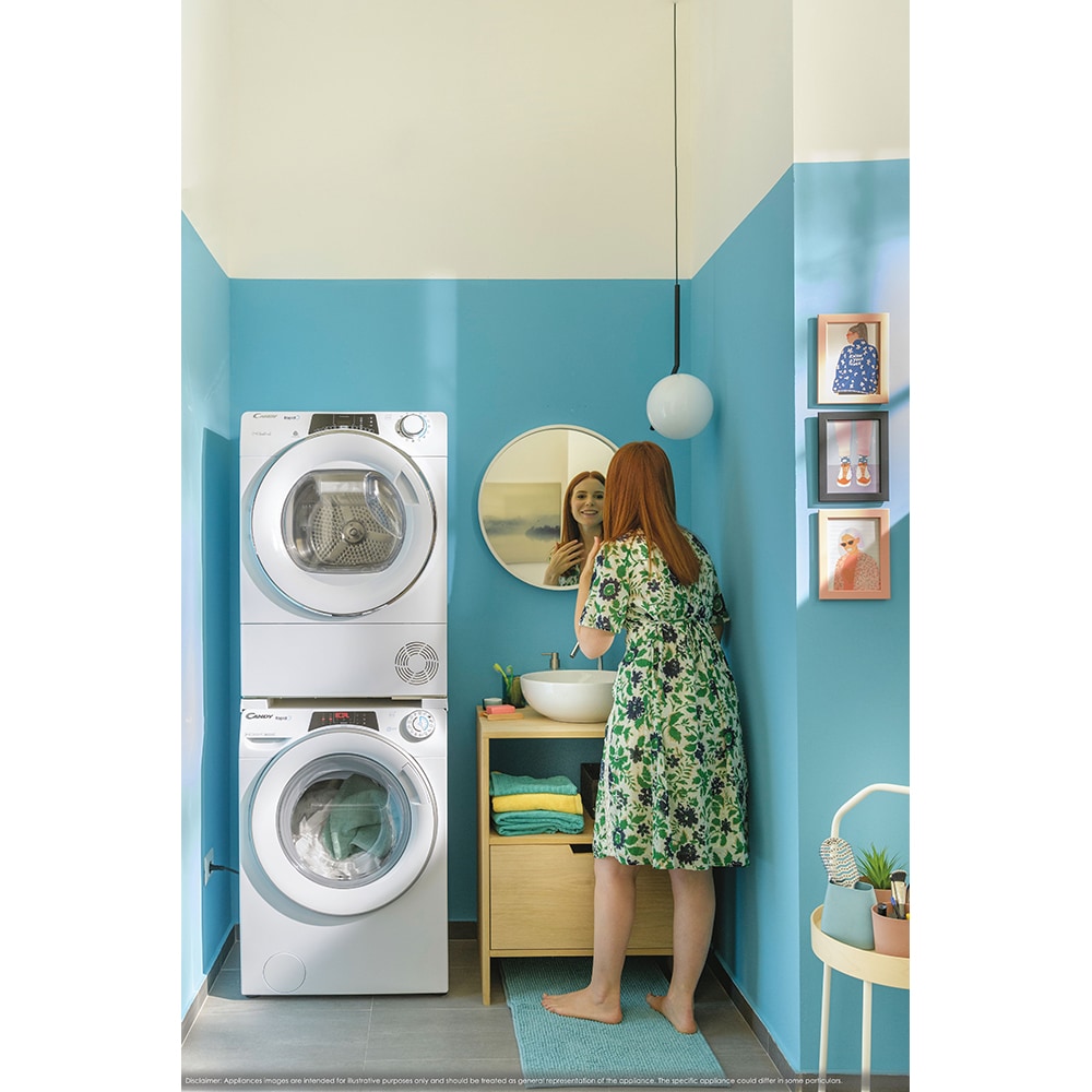 Masina de spalat rufe frontala slim CANDY RO41274DWMCT/1-S, Steam, 7 kg, 1200rpm, Clasa A, Wi-Fi, alb