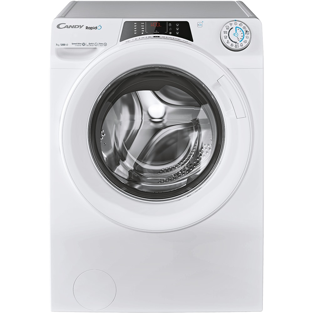 Masina de spalat rufe frontala slim CANDY RO4 1274DWMT/1-S, Wi-Fi, 7 kg, 1200rpm, Clasa A, alb