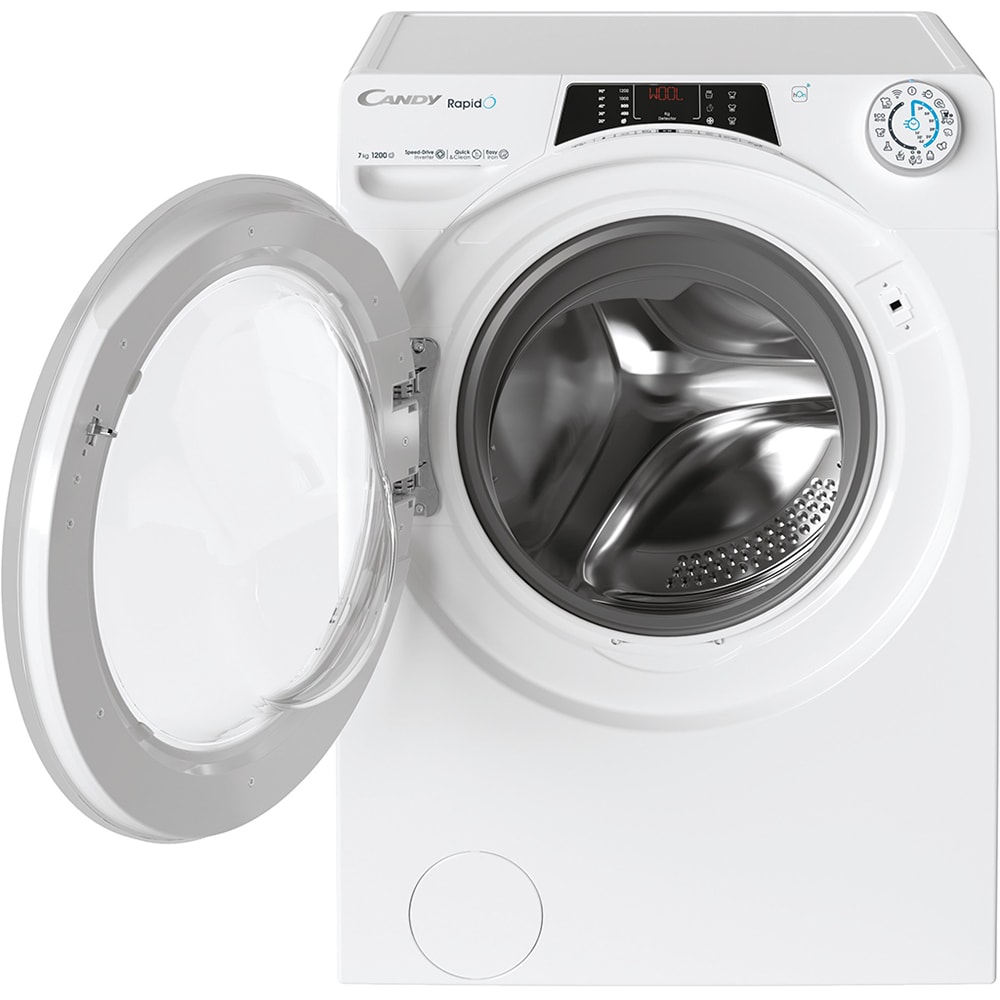 Masina de spalat rufe frontala slim CANDY RO4 1274DWMT/1-S, Wi-Fi, 7 kg, 1200rpm, Clasa A, alb