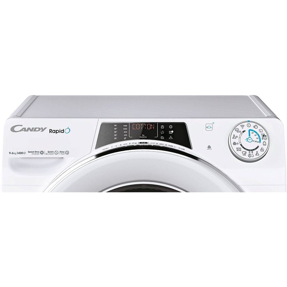 Masina de spalat rufe frontala cu uscator CANDY ROW4966DWMCT/1-S, Wi-Fi, 9/6 kg, 1400rpm, Clasa A/D, alb
