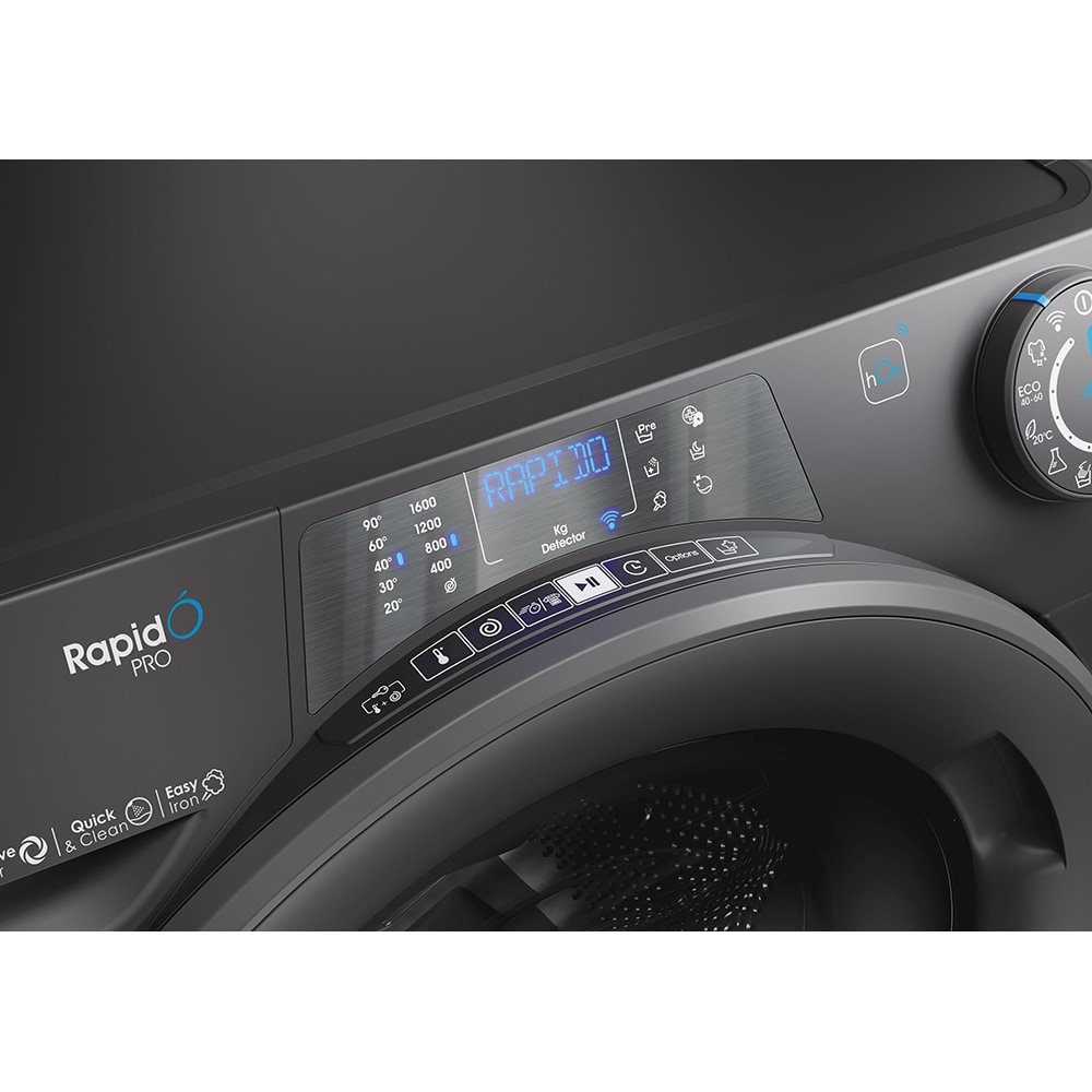 Masina de spalat rufe frontala CANDY RP 696BWMRR/1-S, Wi-Fi, 9 kg, 1600rpm, Clasa A, antracit