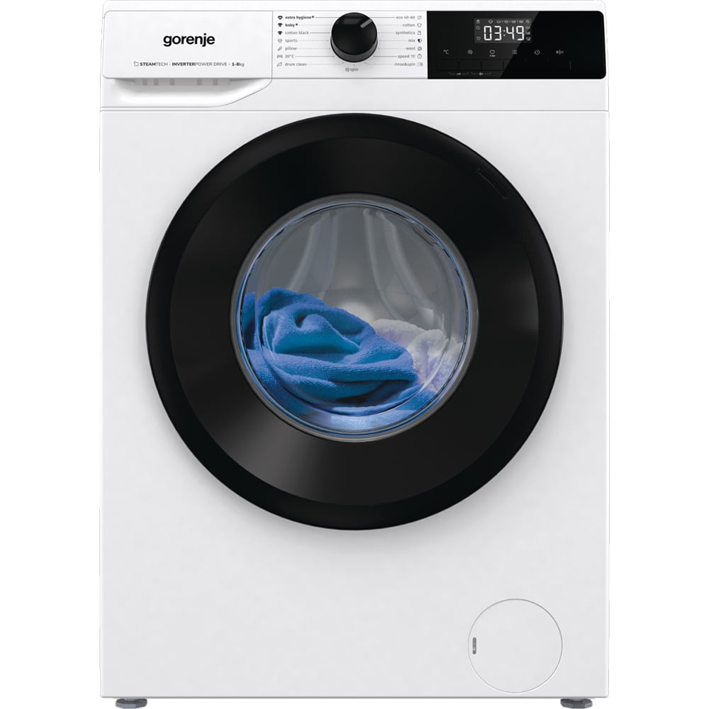 Masina de spalat rufe frontala GORENJE W11NHPI84AS, SteamTech, 8 kg, 1400rpm, Clasa A, alb