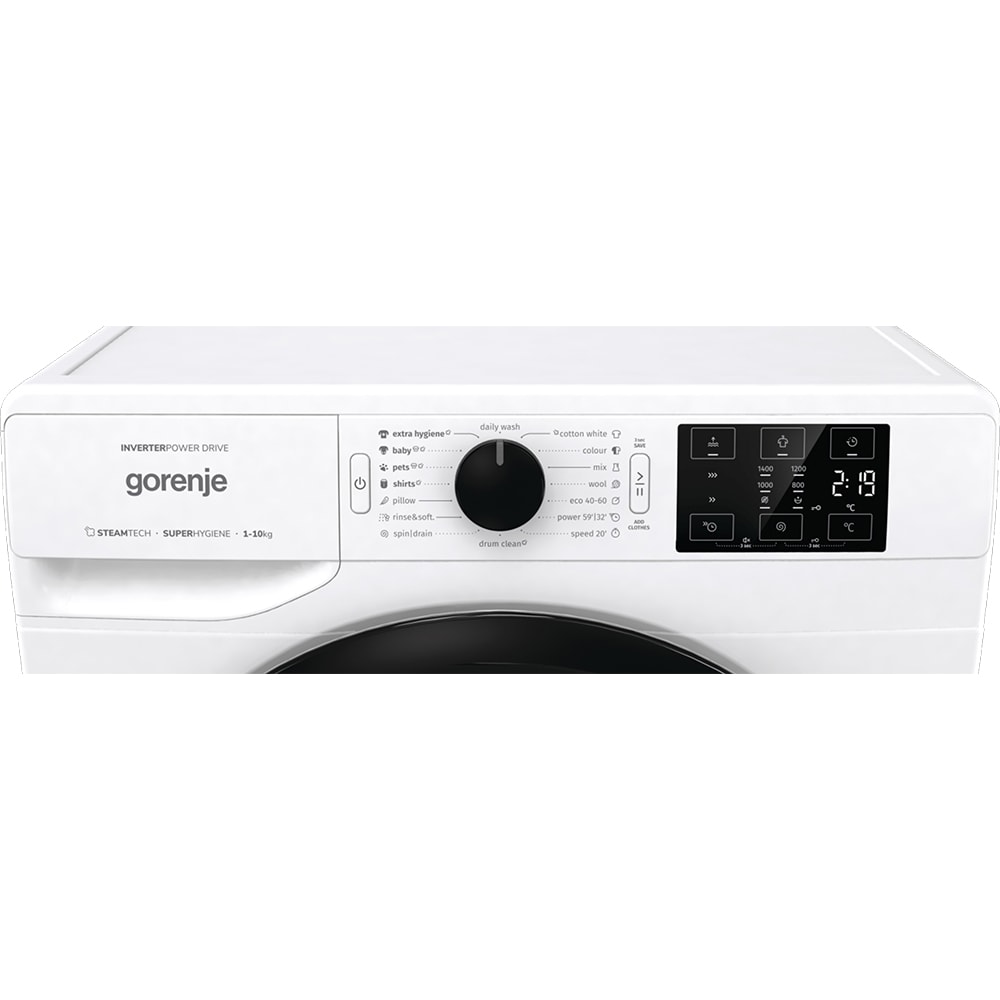 Masina de spalat rufe frontala GORENJE W2NEI1P4ADS, SteamTech, 10 kg, 1400rpm, Clasa A, alb