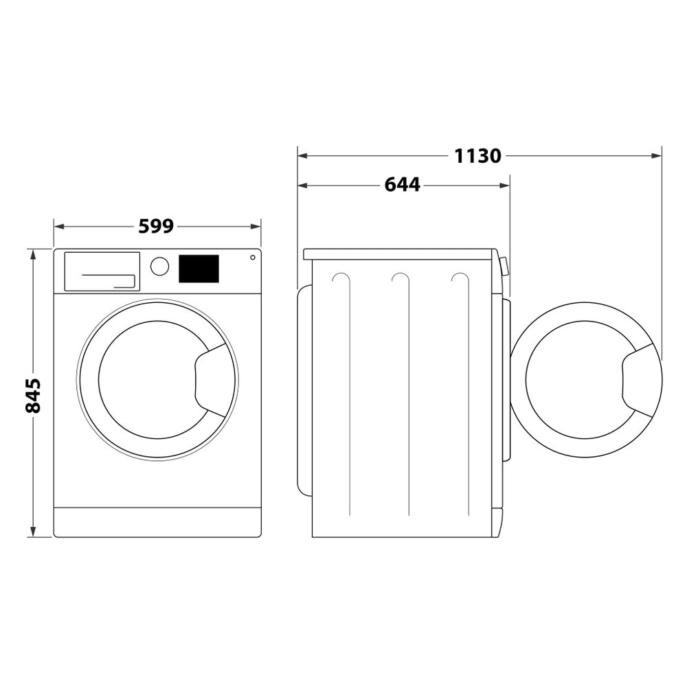 Masina de spalat rufe frontala WHIRLPOOL W8 99AD SILENCE EE, Steam, 6th Sense, 9 kg, 1400rpm, Clasa A, alb
