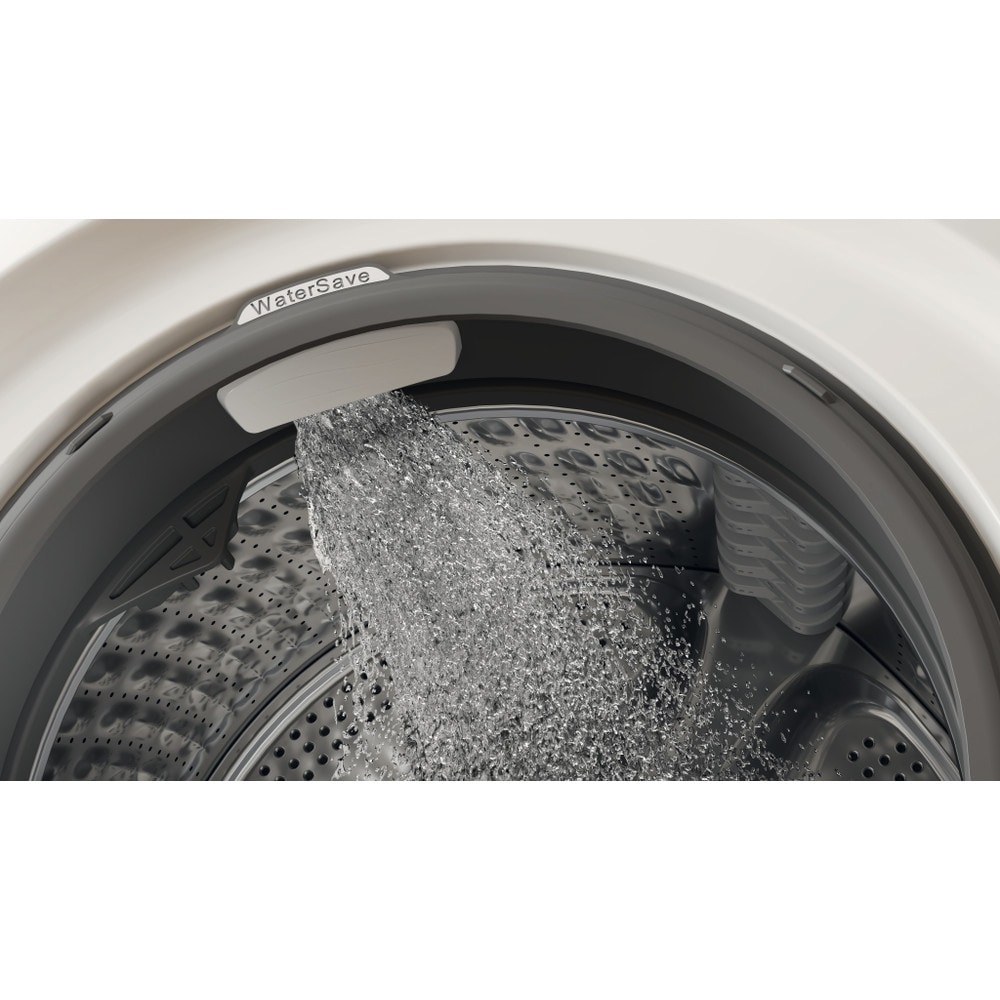 Masina de spalat rufe frontala WHIRLPOOL W8X 89AD SILENCE EE, Steam, 6th Sense, 8 kg, 1400rpm, Clasa A, alb