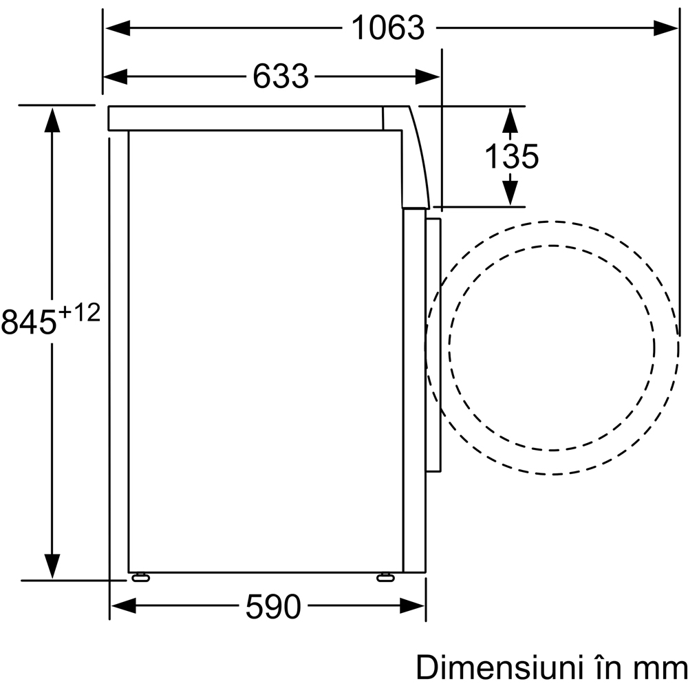 Masina de spalat rufe frontala BOSCH WAN24168BY, 8 kg, 1200rpm, Clasa A, alb