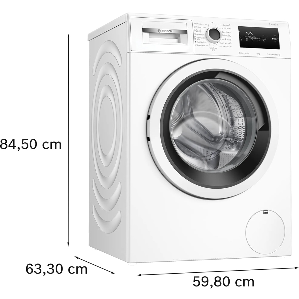 Masina de spalat rufe frontala BOSCH WAN24170BY, 8 kg, 1200rpm, Clasa A, alb