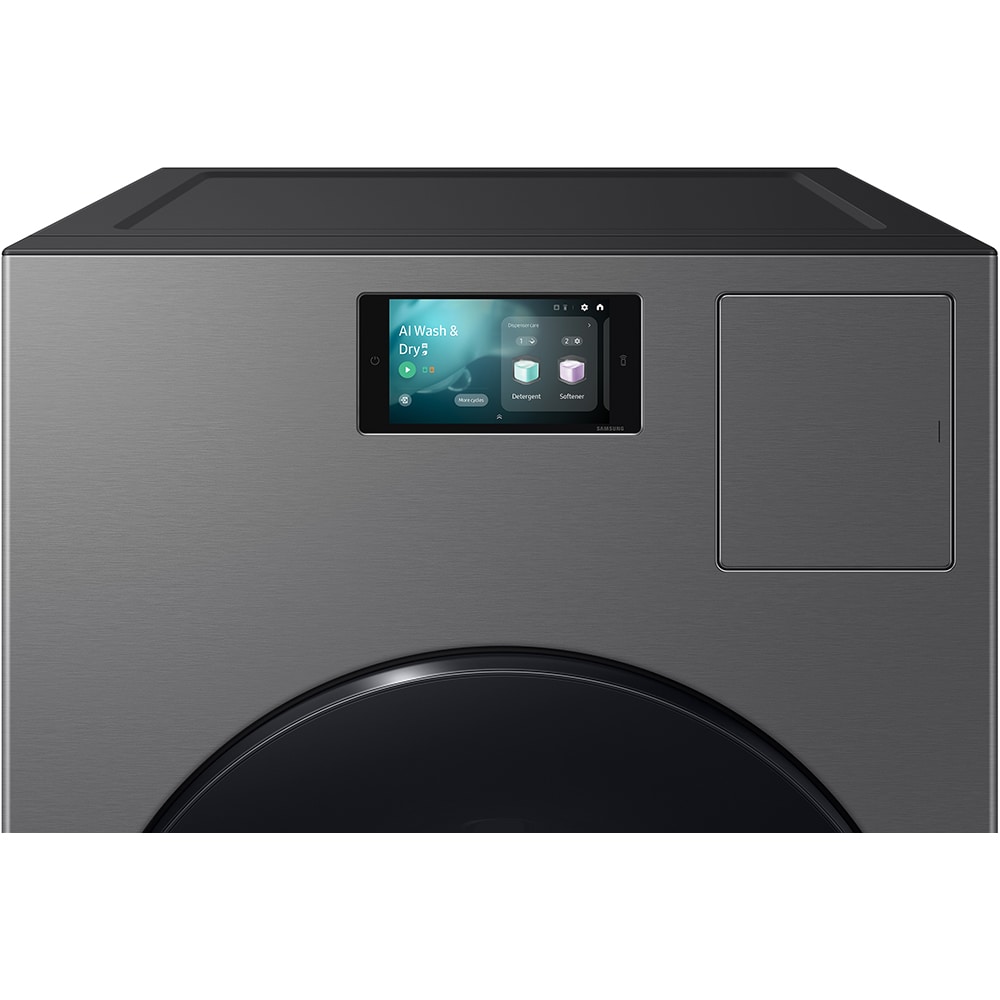 Masina de spalat rufe frontala cu uscator SAMSUNG WD18DB8995BZT2, AI EcoBubble, AI Energy, 18/11 kg, 1000rpm, Clasa A, negru
