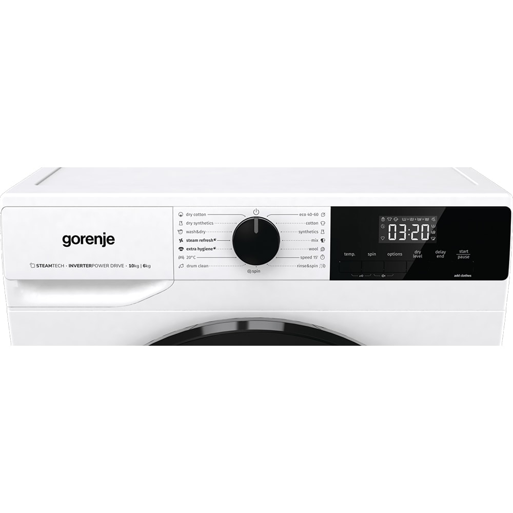 Masina de spalat rufe frontala cu uscator GORENJE WD2A164ADS, 10/6 kg, 1400rpm, Clasa A/D, alb