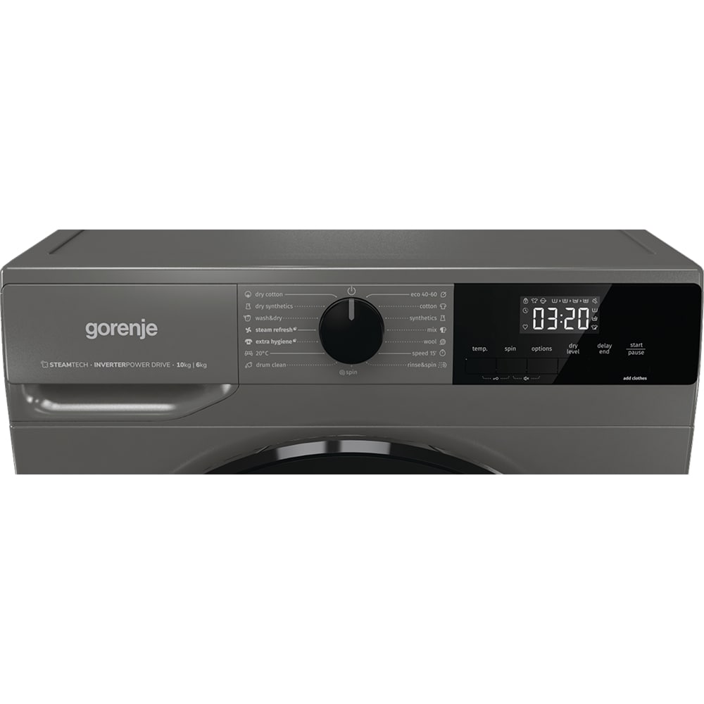 Masina de spalat rufe frontala cu uscator GORENJE WD2A164ADS/A, 10/6 kg, 1400rpm, Clasa A/D, antracit