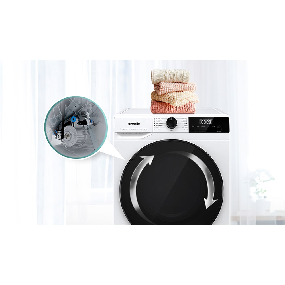 Masina de spalat rufe frontala cu uscator GORENJE WD2A854ADS, 8/5 kg, 1400rpm, Clasa A/D, alb