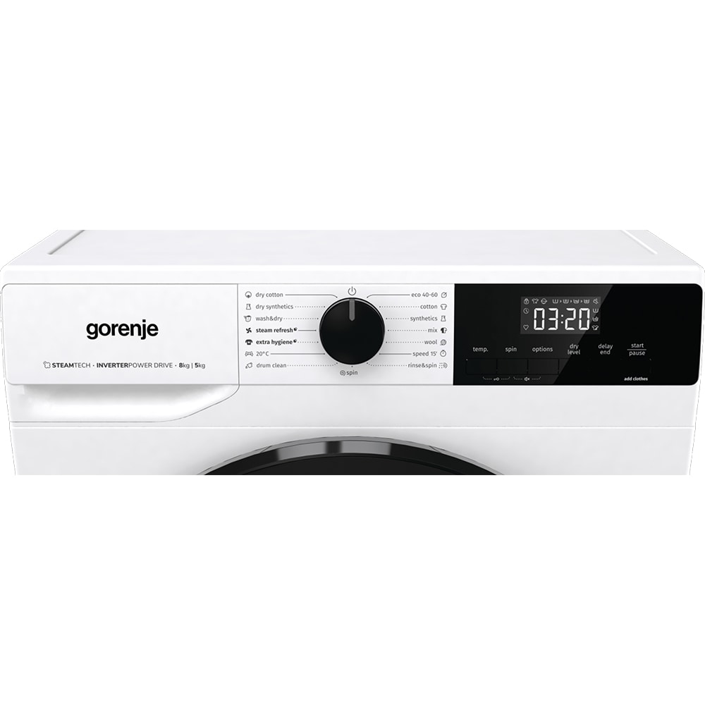 Masina de spalat rufe frontala cu uscator GORENJE WD2A854ADS, 8/5 kg, 1400rpm, Clasa A/D, alb