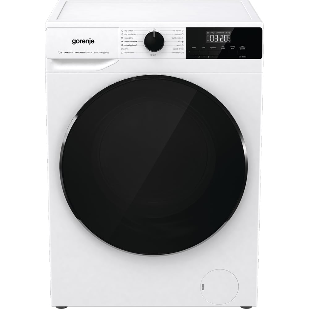 Masina de spalat rufe frontala cu uscator GORENJE WD2A854ADS, 8/5 kg, 1400rpm, Clasa A/D, alb