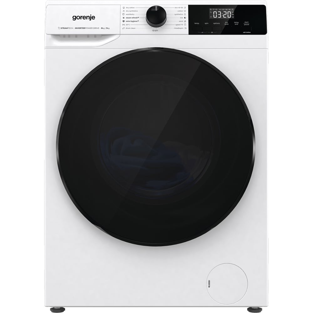 Masina de spalat rufe frontala cu uscator GORENJE WD2A854ADS, 8/5 kg, 1400rpm, Clasa A/D, alb