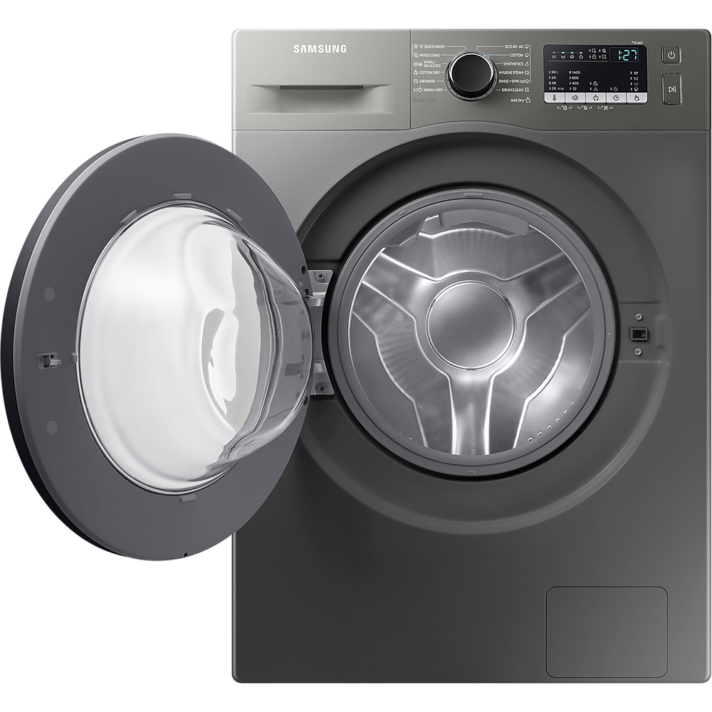 Masina de spalat frontala cu uscator SAMSUNG WD80T4046CX/LE, Eco Bubble, 8/5 kg, 1400rpm, Clasa C/E, negru