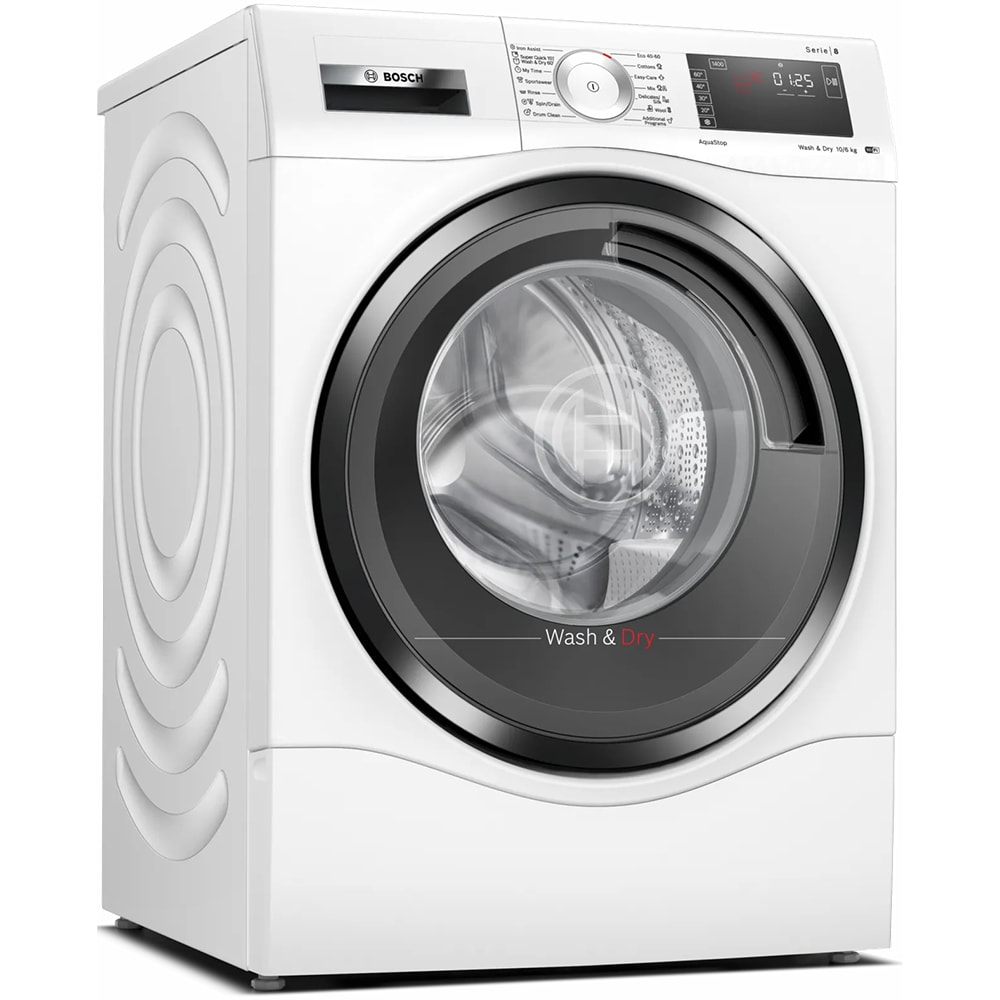 Masina de spalat rufe frontala cu uscator BOSCH WDU8H543EU, 10/6 kg, 1400rpm, Clasa A/D, alb