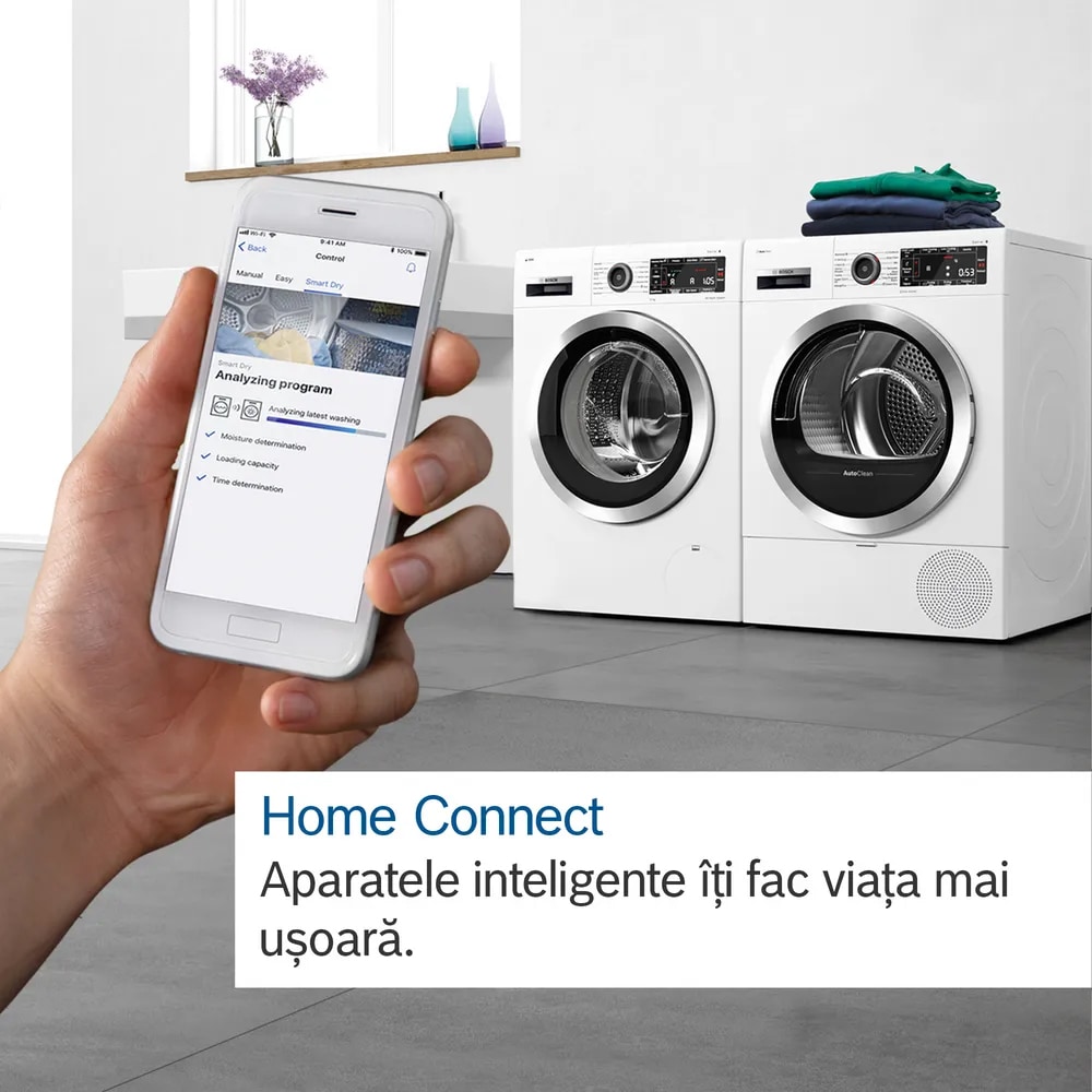 Masina de spalat rufe frontala BOSCH WGB256A6BY, 10 kg, 1600rpm, Clasa A, Wi-Fi, alb