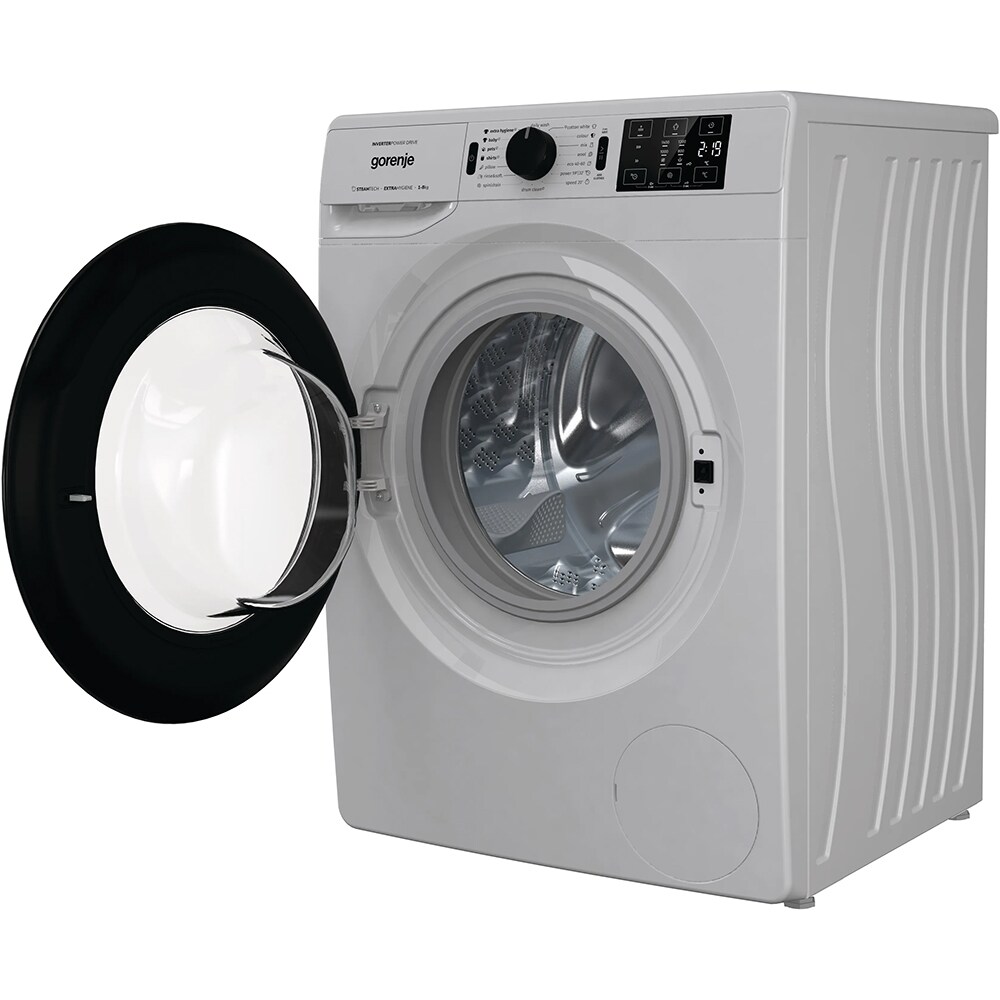 Masina de spalat rufe frontala GORENJE WNEI84AS/A, SteamTech, 8 kg, 1400rpm, Clasa A, gri metalic