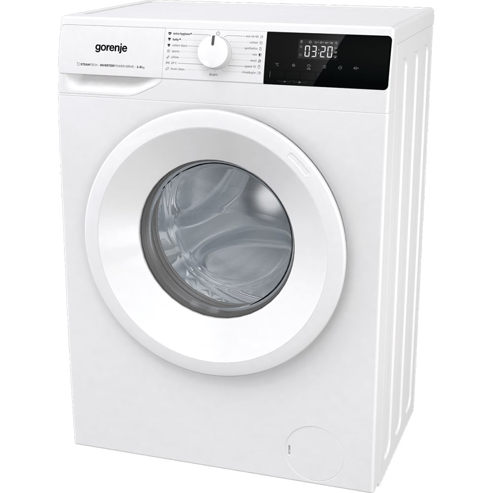 Masina de spalat rufe frontala slim GORENJE WNHPI62SCS, SteamTech, 6 kg, 1200rpm, Clasa C, alb
