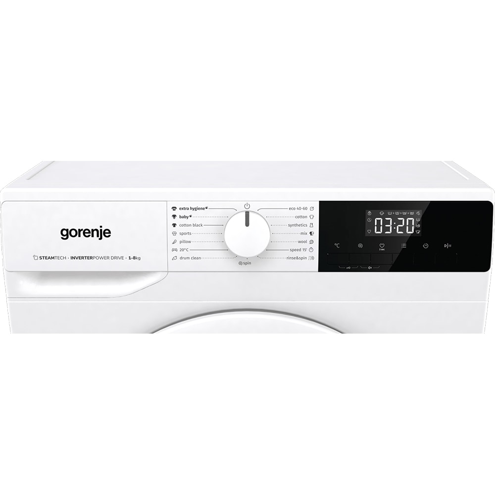 Masina de spalat rufe frontala GORENJE WNHPI84AS, SteamTech, 8 kg, 1400rpm, Clasa A, alb
